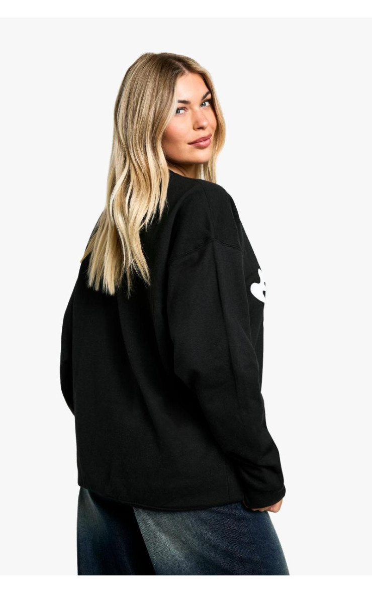 Світшот з круглим вирізом і надписом Mon Cheri