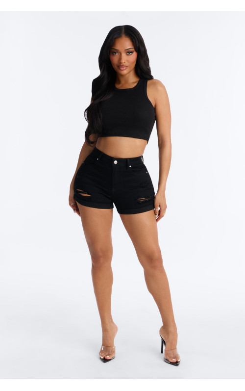 Еластичні денімні шорти 