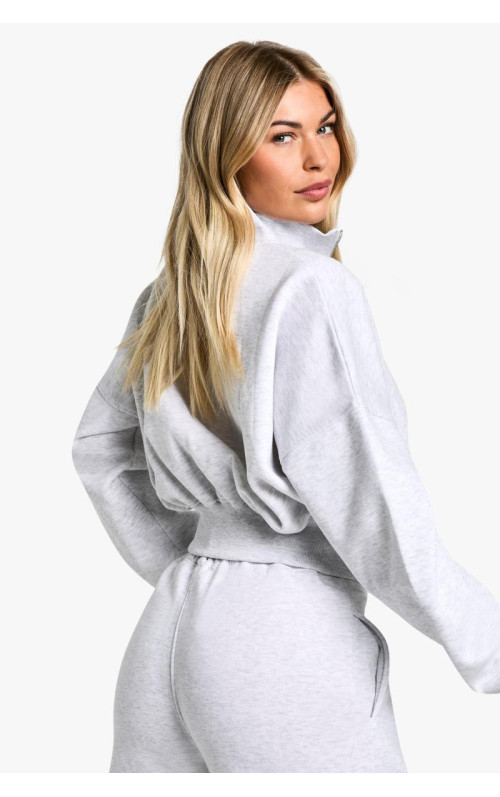 Укорочений світшот на блискавці