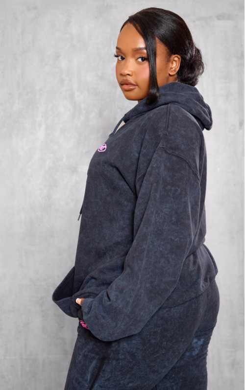 Плюс промита чорна плита з гасло з кислотою з пухирчастою балахоном