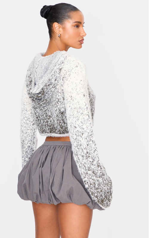 Кремовий м'який в’язаний балахон