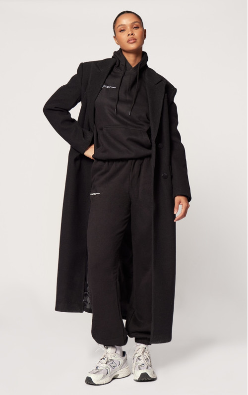 Чорні джоггери з манжетами PRETTYLITTLETHING Logo Black Est 2012