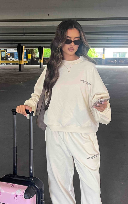 Величезний світшот у формі коробки преміум-класу з пісочним принтом