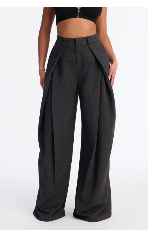 Штани Executive Realness із складками та широкими штанинами