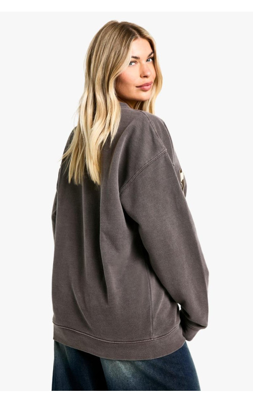 Світшот великого розміру з принтом Dallas Cow