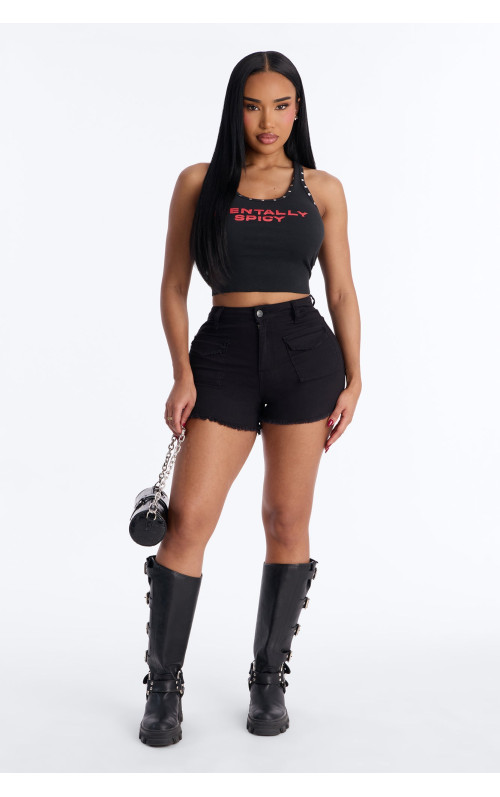 Еластичні денімні шорти 