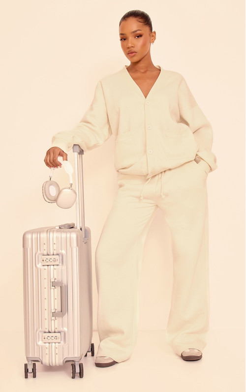 Кремові широкі джоггери на шнурках