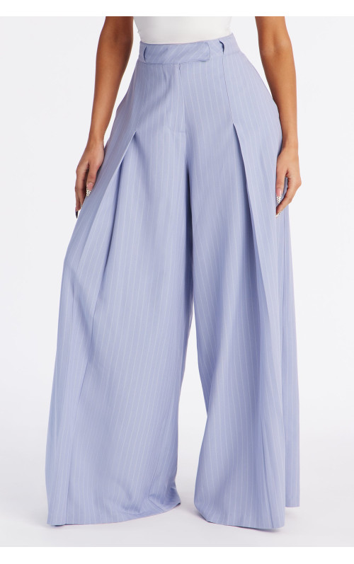 Штани в тонку смужку Catch A Break з широкими штанинами