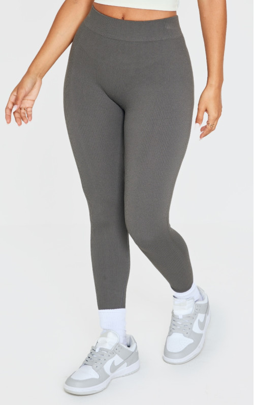 Безшовні легінси Petite Charcoal Contour Rib