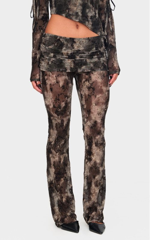 Вугільні сітчасті брюки Devore Slim Flatover