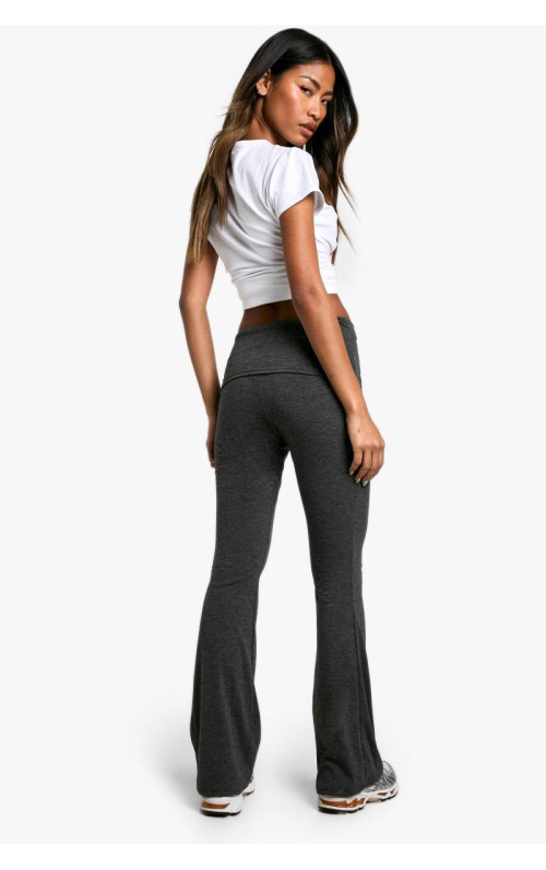 Бавовняний трикотаж зі складеним поясом для йоги