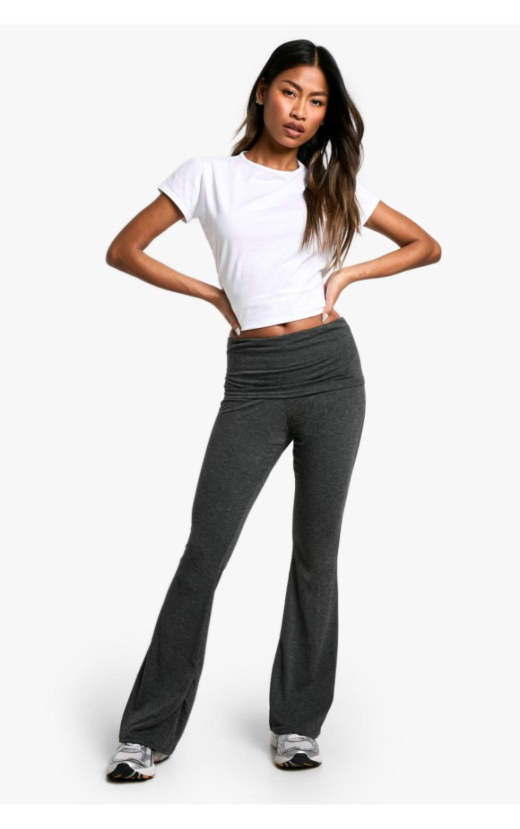 Бавовняний трикотаж зі складеним поясом для йоги