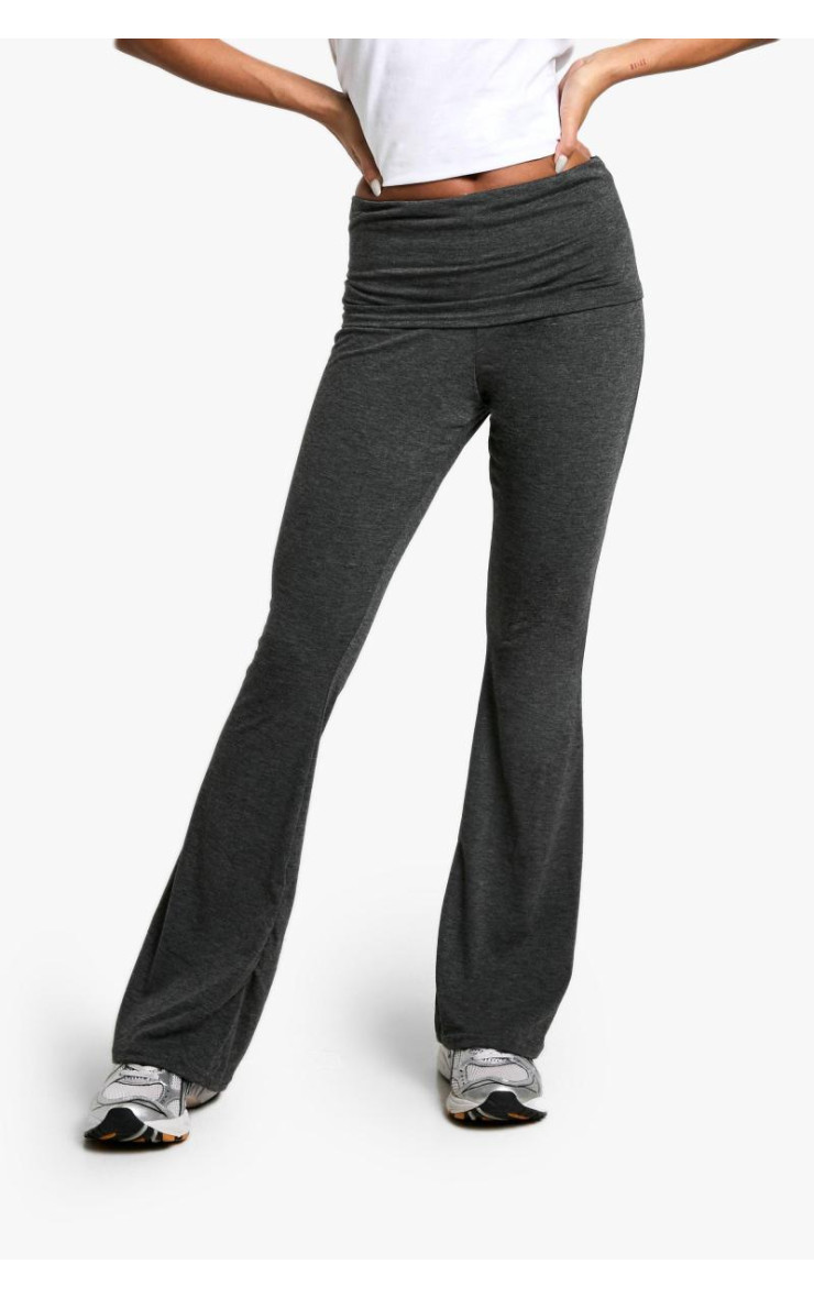 Бавовняний трикотаж зі складеним поясом для йоги