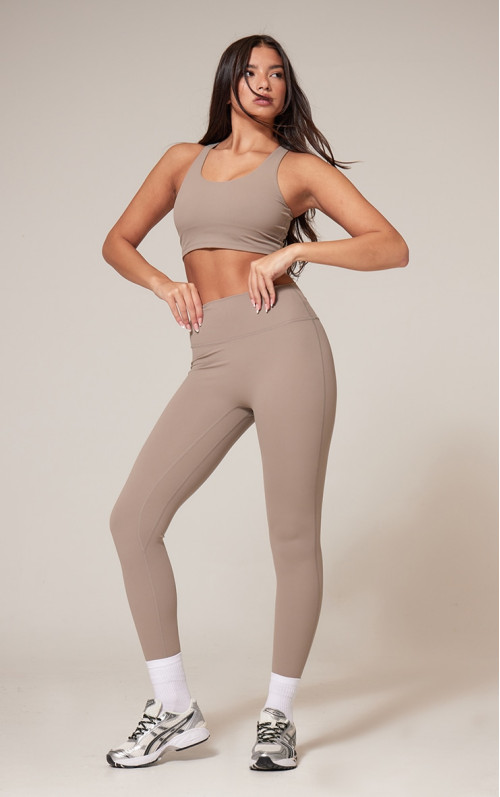 Спортивні легінси з високою талією Deep Taupe Sculpt