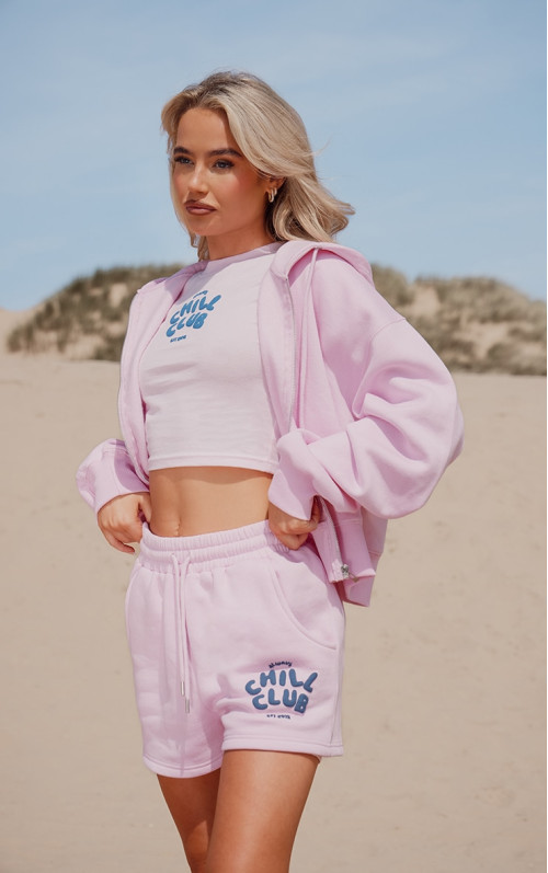 Куртка на блискавці з принтом Bubblegum Pink Chill Club Puff