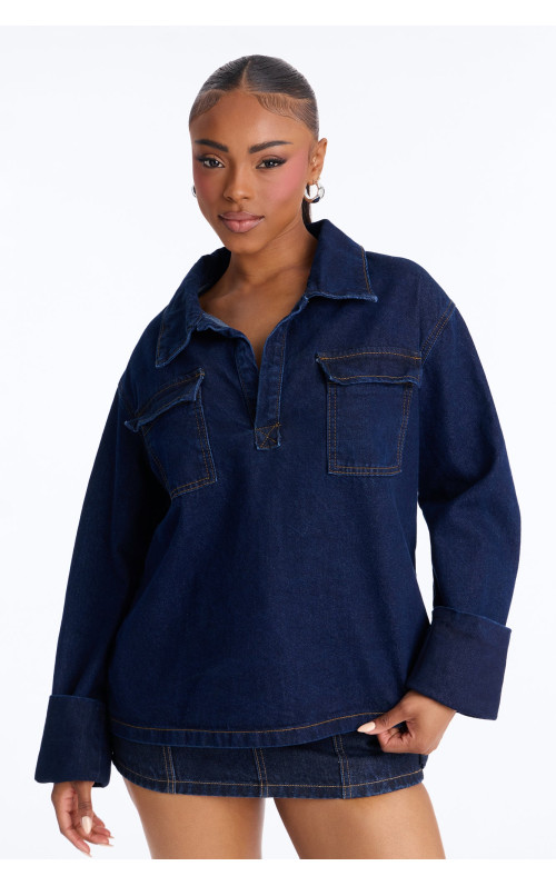 Оверсайз денім топ 