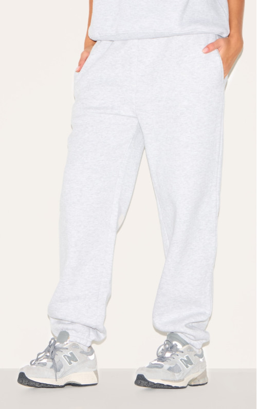 Еш -сірий піт манжети з високою талією пробіжки