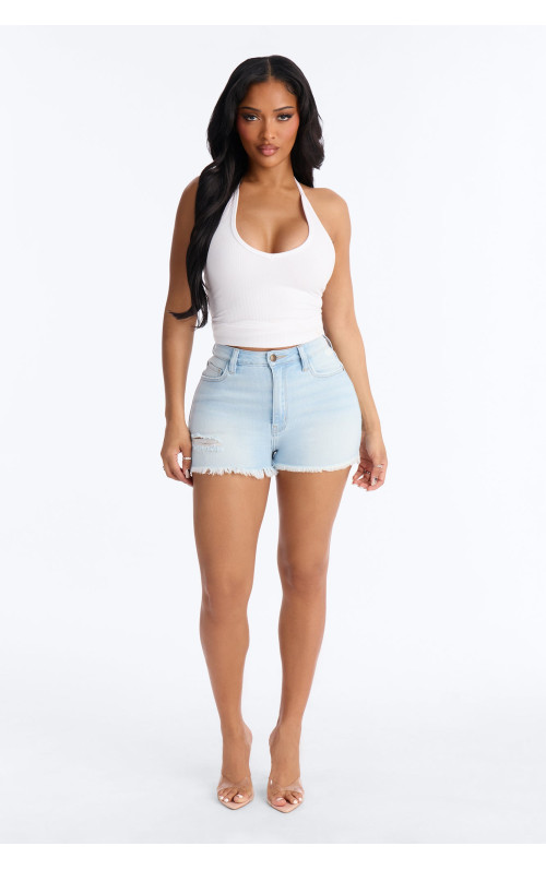 Еластичні денімні шорти 